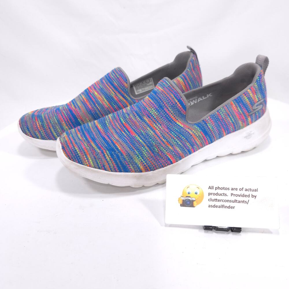 Skechers Goga MaX Slip On Athletic Shoe Womens Size 8 15615 Multi White